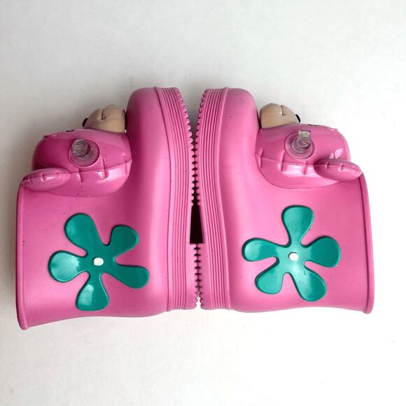 Mini Melissa + Jeremy Scott Pink Monkey Rainboots Water Resistant Boots Sz 6/7 - Picture 9 of 11